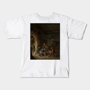 Peasants at an Inn by Adriaen van Ostade Kids T-Shirt